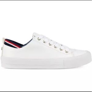 NWOT White Tommy Hilfiger Leather Sneakers